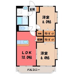 小山駅 徒歩17分 1階の物件間取画像